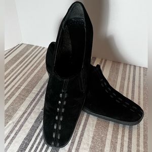 AQUATALIA Black Wedge Women’s Shoes Suede Size 7